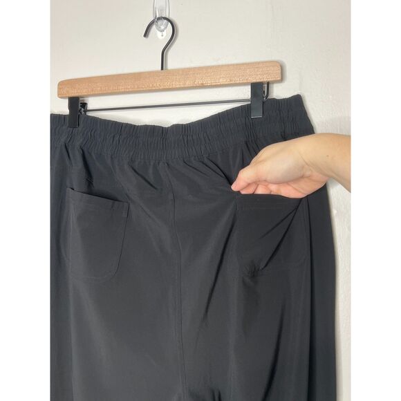Talbots Womens Active Pants XL Black Straight Leg Crop Stretch Gym Training - Picture 9 of 11